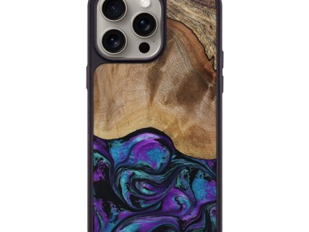 iPhone 15 Pro Max Wood+Resin Phone Case - Marion (Purple, 667493) For Discount