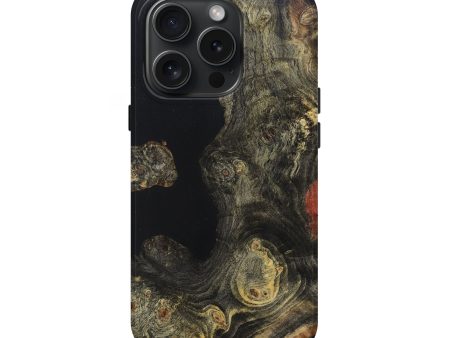 iPhone 15 Pro Wood+Resin Live Edge Phone Case - Alexis (Pure Black, 669556) Discount