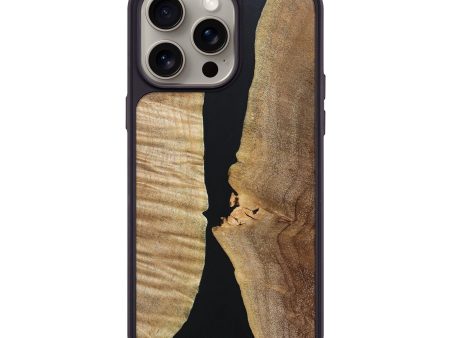 iPhone 15 Pro Max Wood+Resin Phone Case - Zara (Pure Black, 668561) Discount