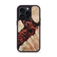 iPhone 15 Pro Wood+Resin Phone Case - Roland (Red, 667802) For Cheap