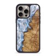 iPhone 15 Pro Max Wood+Resin Phone Case - Lois (Blue, 671027) Supply