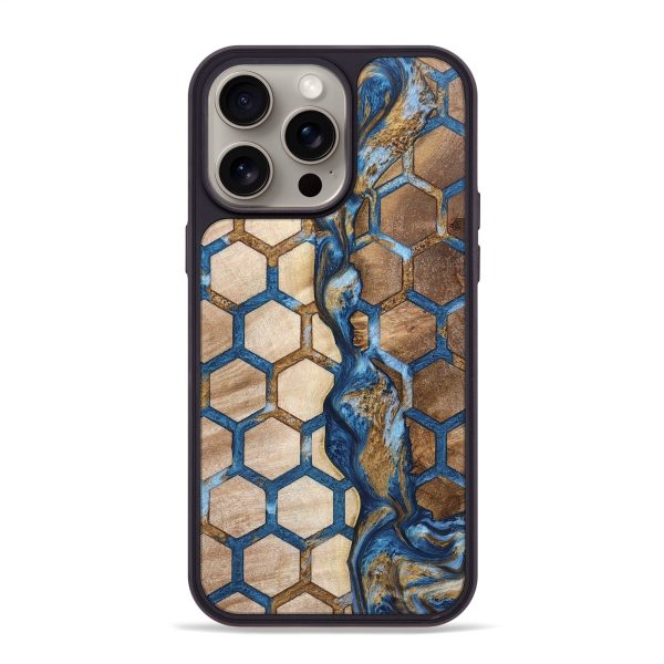 iPhone 15 Pro Max Wood+Resin Phone Case - Corbin (Pattern, 669908) For Discount