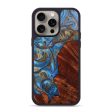 iPhone 15 Pro Max Wood+Resin Phone Case - Nikita (Teal & Gold, 666837) Online