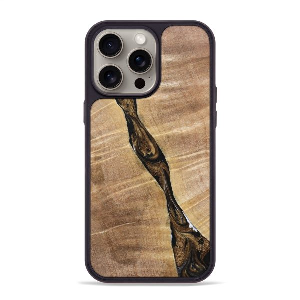 iPhone 15 Pro Max Wood+Resin Phone Case - Greyson (Black & White, 670334) Online Sale