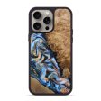 iPhone 15 Pro Max Wood+Resin Phone Case - Ezequiel (Teal & Gold, 670347) Sale