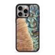 iPhone 15 Pro Max Wood+Resin Phone Case - Remington (Teal & Gold, 671587) For Discount