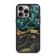 iPhone 15 Pro Max Wood+Resin Phone Case - Carson (Green, 666754) Fashion