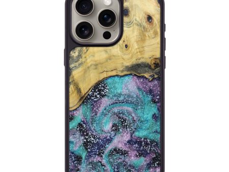 iPhone 15 Pro Max Wood+Resin Phone Case - Everleigh (Cosmos, 670902) For Sale