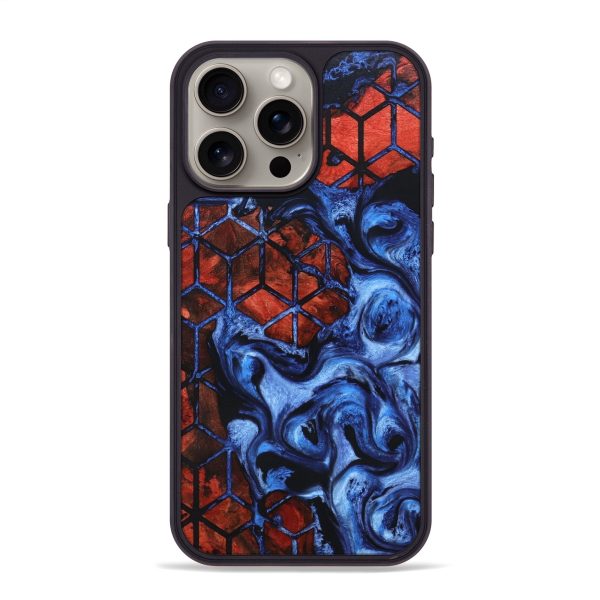 iPhone 15 Pro Max Wood+Resin Phone Case - Lowell (Pattern, 670849) For Sale