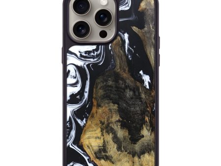 iPhone 15 Pro Max Wood+Resin Phone Case - Prince (Black & White, 669523) Online