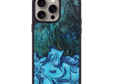 iPhone 15 Pro Max Wood+Resin Phone Case - Cairo (Blue, 669403) Sale