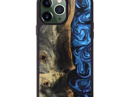 iPhone 13 Pro Max Wood+Resin Phone Case - Finnegan (Blue, 669369) Sale