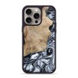 iPhone 15 Pro Max Wood+Resin Phone Case - Drew (Black & White, 667647) Online Hot Sale