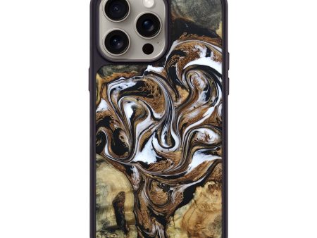 iPhone 15 Pro Max Wood+Resin Phone Case - Lance (Mosaic, 667747) on Sale