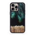 iPhone 15 Pro Max Wood+Resin Phone Case - Madisyn (Pure Black, 666642) Online now