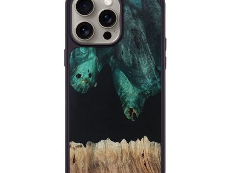 iPhone 15 Pro Max Wood+Resin Phone Case - Madisyn (Pure Black, 666642) Online now