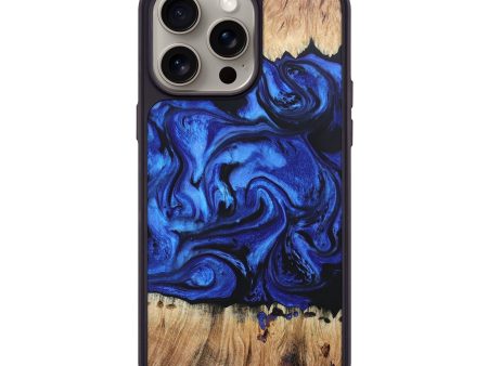 iPhone 15 Pro Max Wood+Resin Phone Case - Sharyn (Blue, 668480) Online