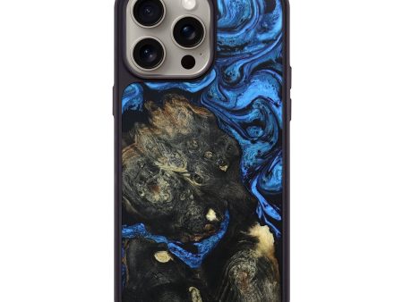 iPhone 15 Pro Max Wood+Resin Phone Case - Tamra (Blue, 669381) Online