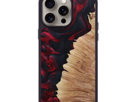 iPhone 15 Pro Max Wood+Resin Phone Case - Chuck (Red, 667385) Online Hot Sale