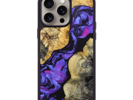 iPhone 15 Pro Max Wood+Resin Phone Case - Ronald (Purple, 670119) Online Hot Sale