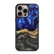 iPhone 15 Pro Max Wood+Resin Phone Case - Angela (Blue, 670606) Online now