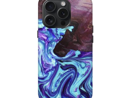 iPhone 15 Pro Wood+Resin Live Edge Phone Case - Arielle (Purple, 669538) For Discount