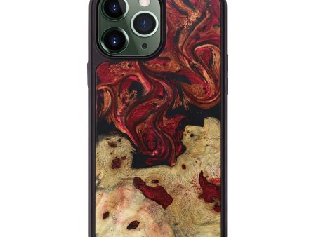 iPhone 13 Pro Max Wood+Resin Phone Case - Braden (Red, 671107) Cheap