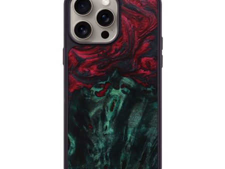 iPhone 15 Pro Max Wood+Resin Phone Case - Cadence (Red, 667526) Online now