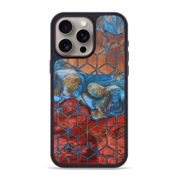 iPhone 15 Pro Max Wood+Resin Phone Case - Caitlyn (Pattern, 671523) Cheap