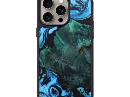 iPhone 15 Pro Max Wood+Resin Phone Case - Grady (Blue, 670086) Cheap