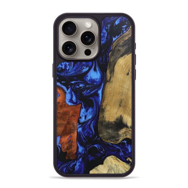 iPhone 15 Pro Max Wood+Resin Phone Case - Haisley (Mosaic, 670587) Cheap