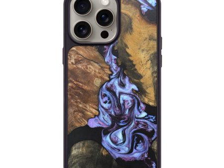 iPhone 15 Pro Max Wood+Resin Phone Case - Lorene (Mosaic, 670186) Discount