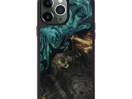 iPhone 13 Pro Max Wood+Resin Phone Case - Chuck (Green, 667680) Hot on Sale