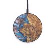 Circle Wood+Resin Wireless Charger - Quentin (Teal & Gold, 671398) Fashion