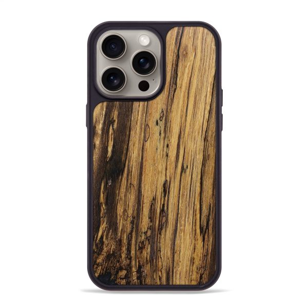 iPhone 15 Pro Max Wood+Resin Phone Case - Enzo (Wood Burl, 669656) For Discount