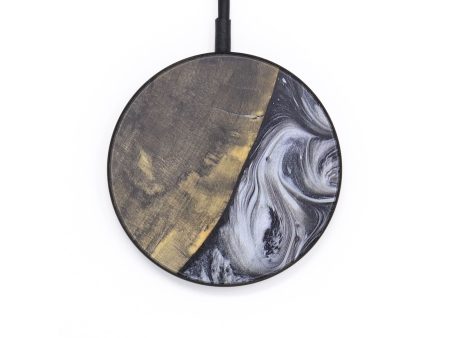 Circle Wood+Resin Wireless Charger - Trey (Black & White, 671384) For Discount