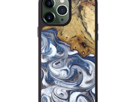 iPhone 13 Pro Max Wood+Resin Phone Case - Marcella (Blue, 671001) Discount