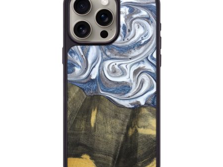 iPhone 15 Pro Max Wood+Resin Phone Case - Cohen (Blue, 671019) Sale