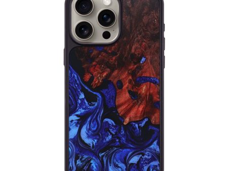 iPhone 15 Pro Max Wood+Resin Phone Case - Naomi (Blue, 670609) Hot on Sale