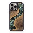 iPhone 15 Pro Max Wood+Resin Phone Case - Troy (Green, 670967) For Discount