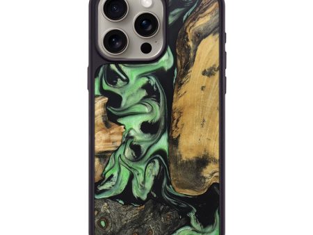 iPhone 15 Pro Max Wood+Resin Phone Case - Emilia (Mosaic, 670575) Discount