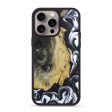 iPhone 15 Pro Max Wood+Resin Phone Case - Makenna (Black & White, 666803) Fashion