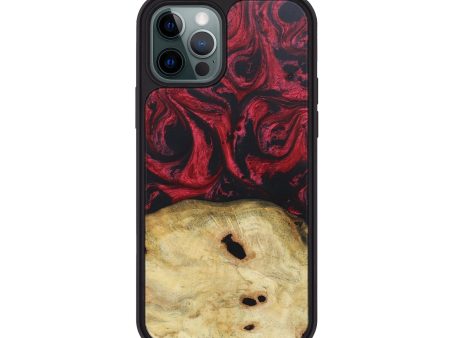 iPhone 12 Pro Wood+Resin Phone Case - Nova (Red, 671091) Online Hot Sale