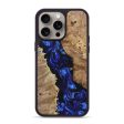 iPhone 15 Pro Max Wood+Resin Phone Case - Terrell (Blue, 669711) on Sale