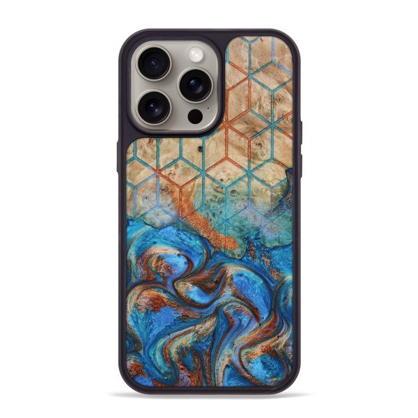 iPhone 15 Pro Max Wood+Resin Phone Case - Gwendolyn (Pattern, 667473) Online now