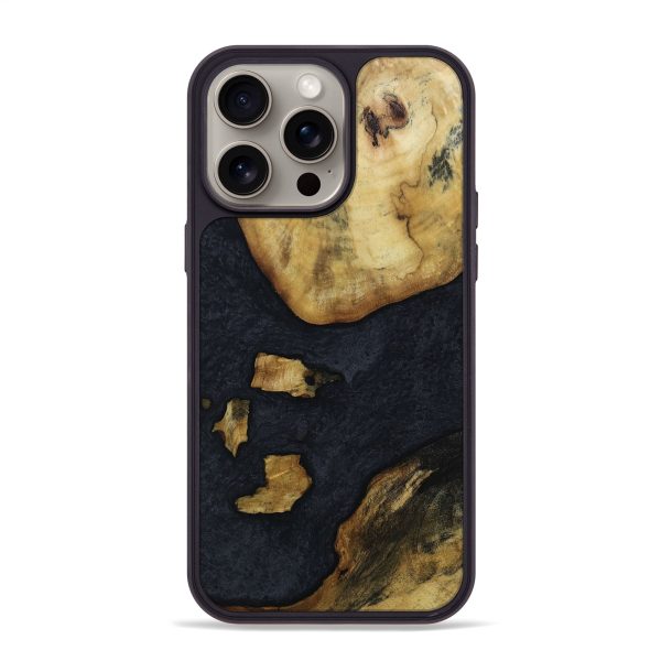 iPhone 15 Pro Max Wood+Resin Phone Case - Nikki (Mosaic, 667421) Online Sale