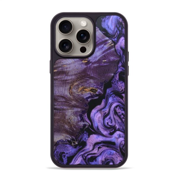 iPhone 15 Pro Max Wood+Resin Phone Case - Aviana (Purple, 669012) Cheap