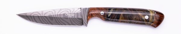 Carved Damascus Field Knife #20660 Supply