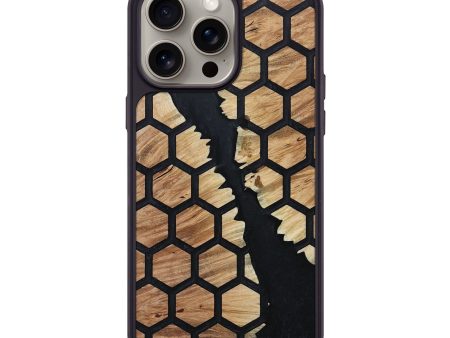 iPhone 15 Pro Max Wood+Resin Phone Case - Clinton (Pattern, 667411) Supply