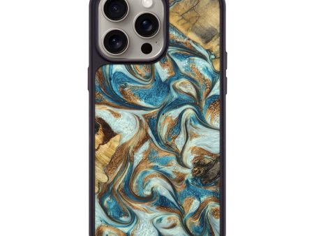 iPhone 15 Pro Max Wood+Resin Phone Case - Karl (Mosaic, 670418) on Sale